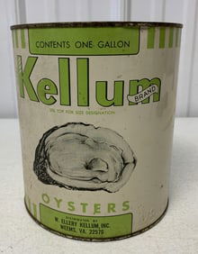 Kellum Brand one gallon oyster can