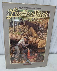 Remington Lumber-Jack bullet knife adv. Poster