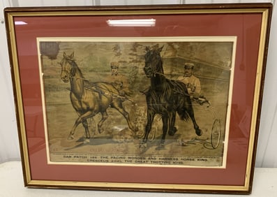 framed Dan Patch horse racing print