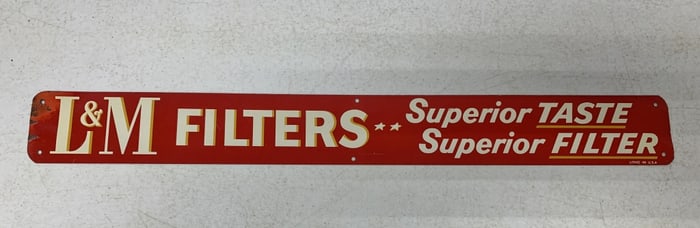 L+M Filters thin metal signage