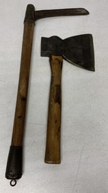 Franklin Tool Co. axe and tobacco/corn knife