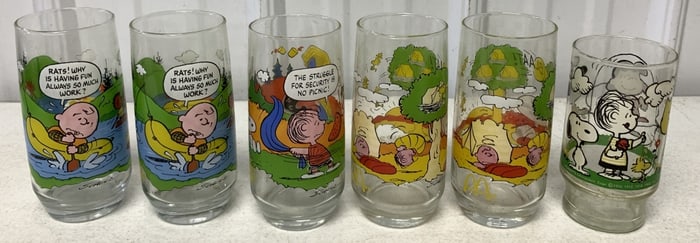 McDonald's Camp Snoopy glasses plus another