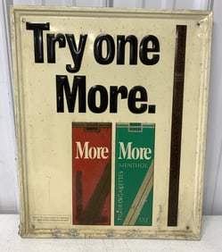 More Cigarettes metal sign