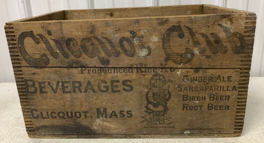 Cliquot Club Beverages crate