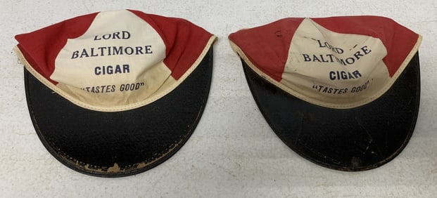 2 Lord Baltimore Cigar advertising hats