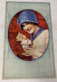 girl eating ice cream calendar backer