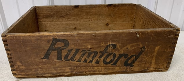 Rumford Yeast Powder wood crate