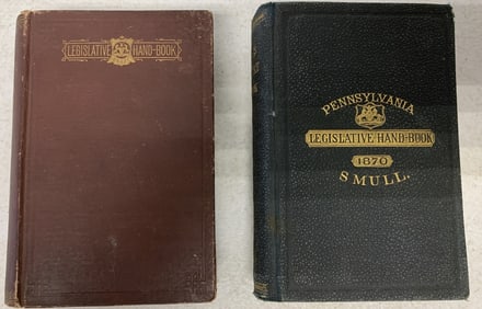 1870 & 1878 Smull's PA Legislative handbooks