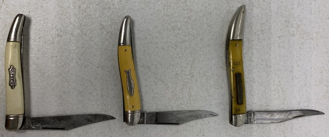 3 fish knives; Ka-Bar and 2 Imperials