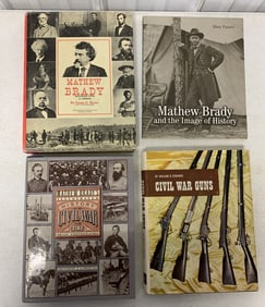 3 Mathew Brady Civil War books + Civil War Guns