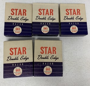 5 Star Double Edge Razors in boxes