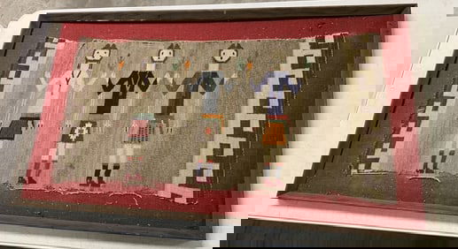 framed Indian weaving