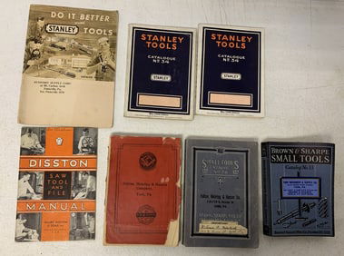 7 Tool catalogs; Stanley, Disston, Starrett and