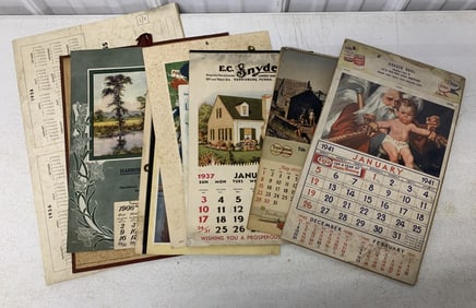 lot of advertising calendars