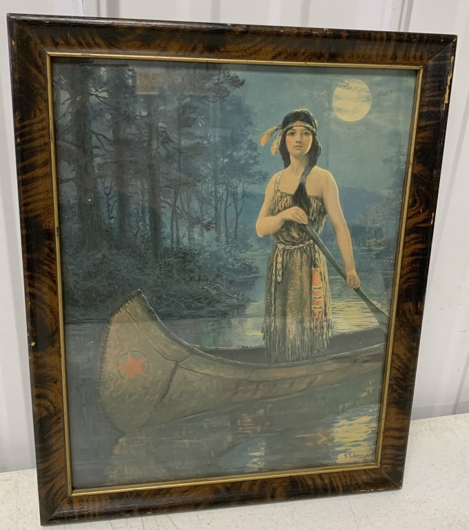 F.R. Harper Indian Maiden framed print (1 of 3)