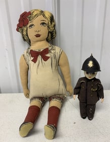 cloth doll and Bobby doll