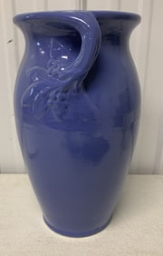large blue pottery vase