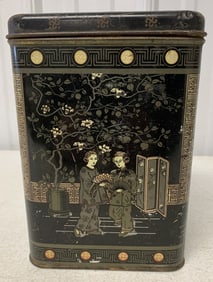 large Chinese tea tin
