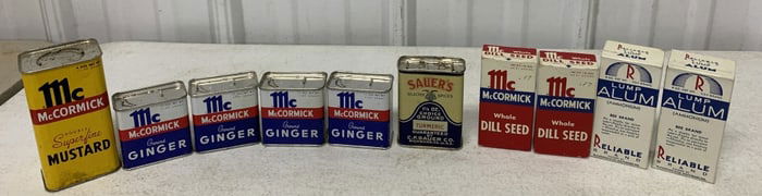 10 N.O.S. spice tins and boxes