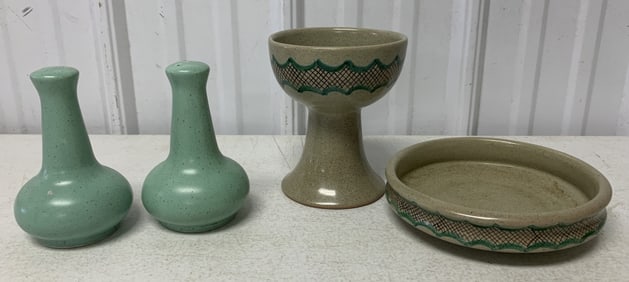 S&P shakers, chalice and dish
