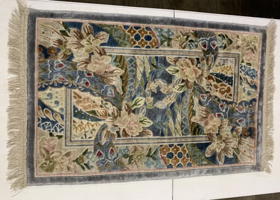 40" X 24" floral motif rug