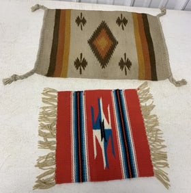 2 small woven mats