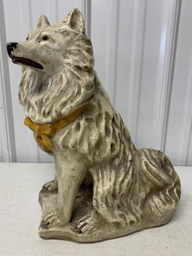 chalkware/plaster dog statue