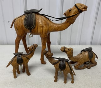 4 leather wrapped camels