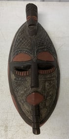 wood and metal mask from Ghana