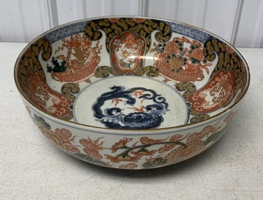 large Japanese Imari style bowl