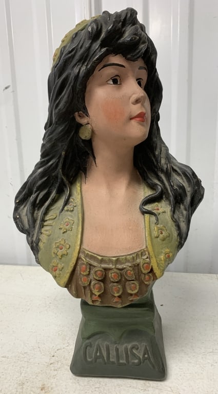 Callisa bust by Boston Plastic Art Co.: has wear with some scratches and paint loss