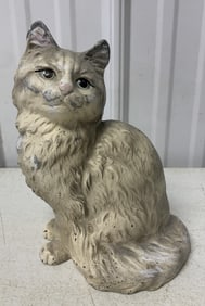 cast iron cat doorstop stamped Hubley