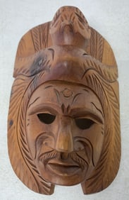 wood carved Mayan mask