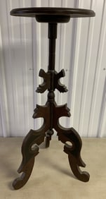 carved leg plant stand