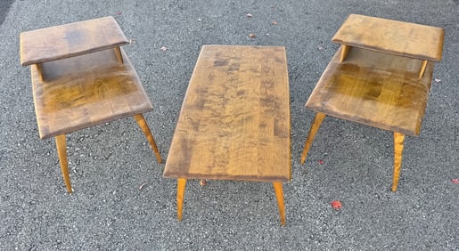 Haywood Wakefield 3pc Coffee and End Table set