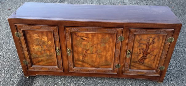 8pc Oriental Decorated Dining Room Suite