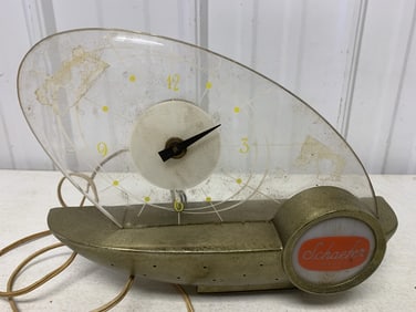 Schaefer beer lighted clock