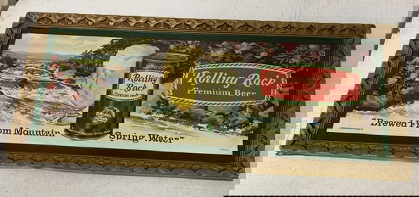 Rolling Rock Beer plastic signage