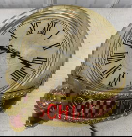 Schlitz lighted clock