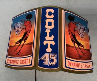 Colt 45 Malt Liquor lighted sign