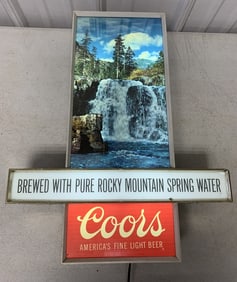 Coors lighted beer sign