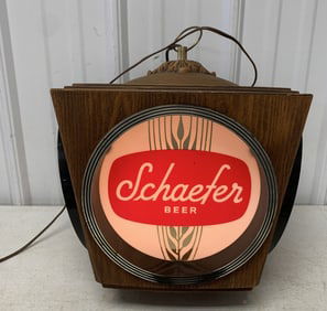 Schaefer beer lighted clock