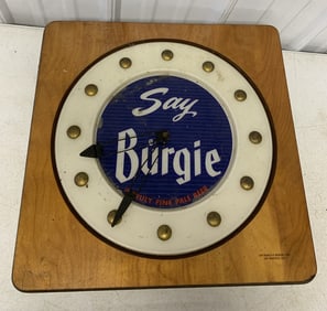Say Burgie beer clock