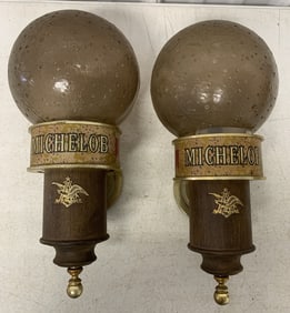 2 Michelob wall sconces
