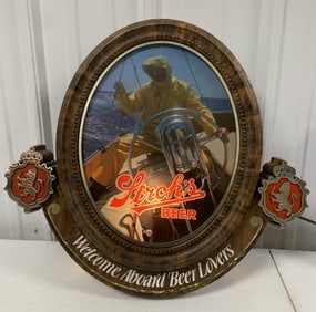 Stroh's Welcome Aboard Beer Lovers lighted sign