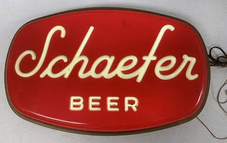 Schaefer Beer lighted sign