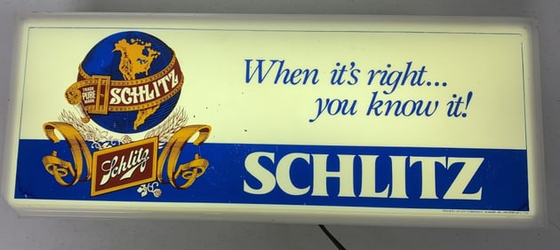 Schlitz light up beer sign
