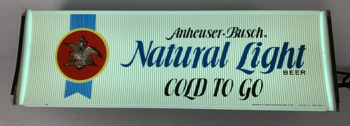 Natural Light lighted sign