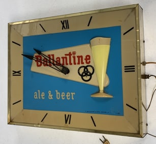 Ballantine Ale & Beer lighted clock