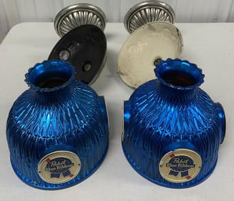 pair of Pabst Blue Ribbon wall sconces